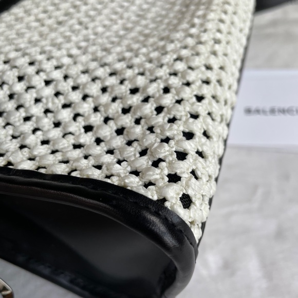 Balenciaga Weaving Classic Mini City in Black and White - Picture 14 of 14